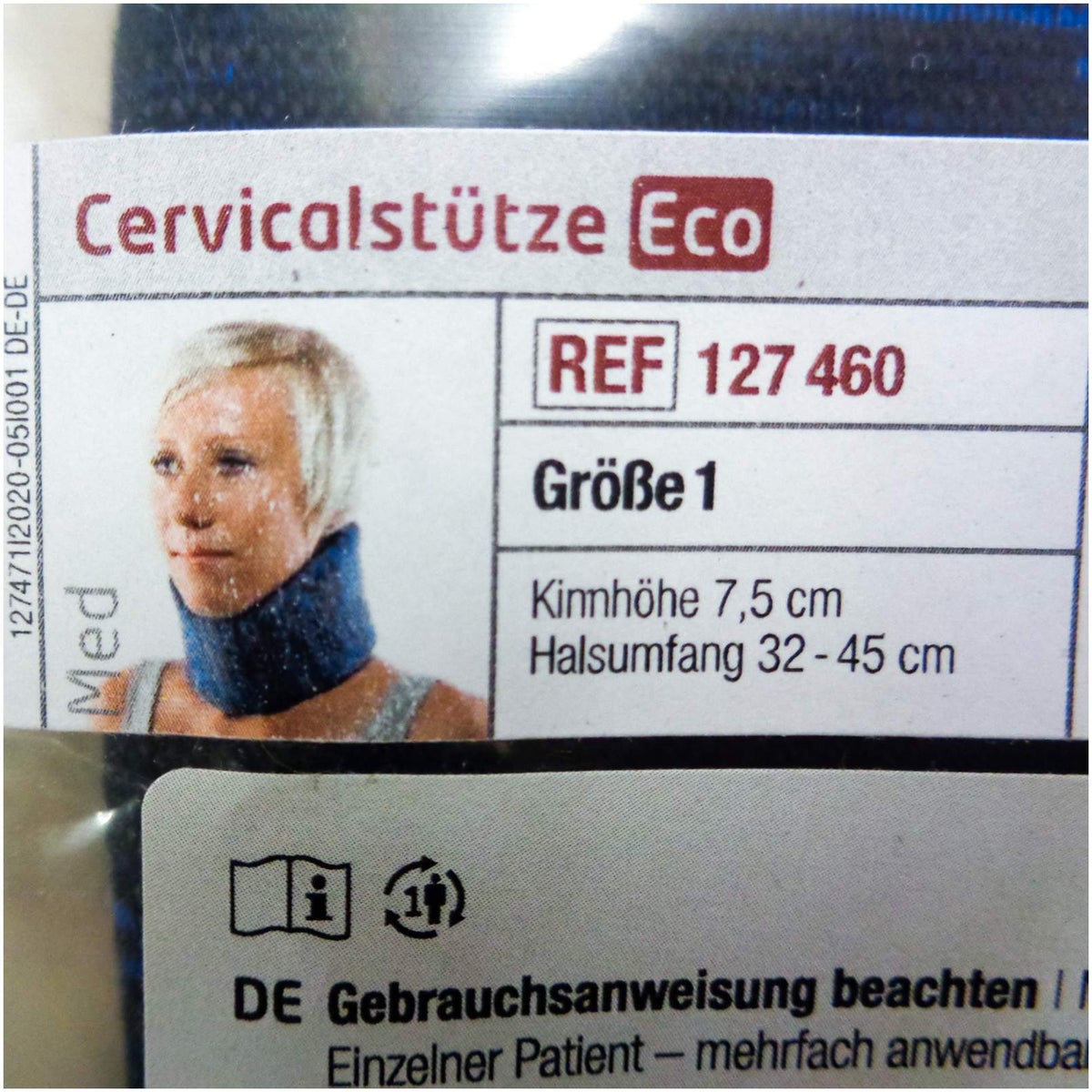 Bort Cervicalstütze 7,5 cm Eco Blau Schwarz Gr. 1 1 Stück