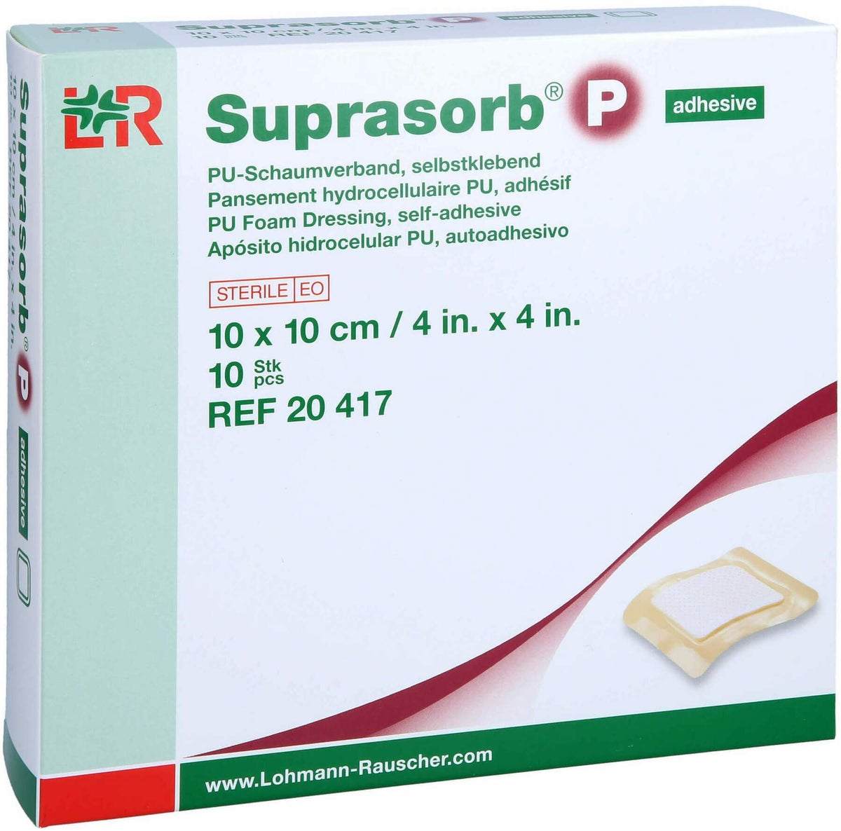 Suprasorb P Pu-Schaumv.Selbstklebend 10x10 cm