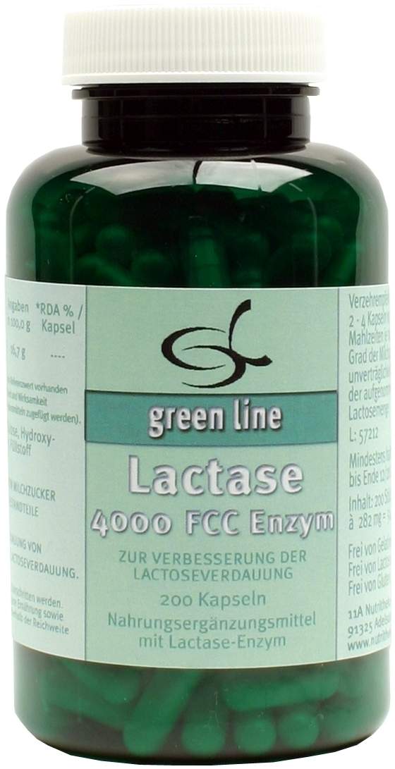 Lactase 4000 Fcc Enzym 200 Kapseln