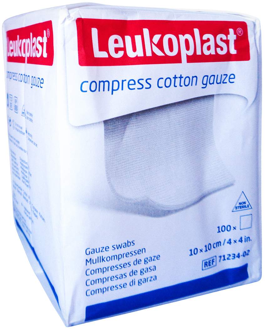Leukoplast Compress Cotton Gauze 10x10cm Unst.8f