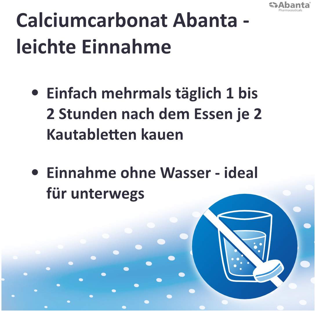 Calciumcarbonat Abanta 500 mg  200 Kautabletten