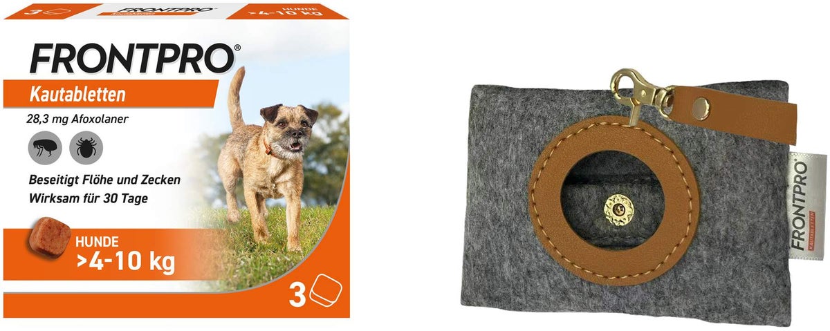 Frontpro 28,3 mg für Hunde 3 Kautabletten + gratis Hundebeutelspender 1 Stück