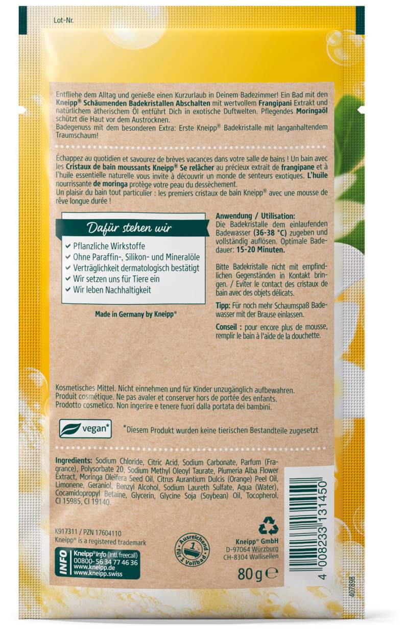 Kneipp schäumende Badekristalle Abschalten 80 g