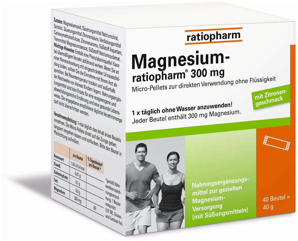 Magnesium ratiopharm 300 mg Pellets 40 Stück