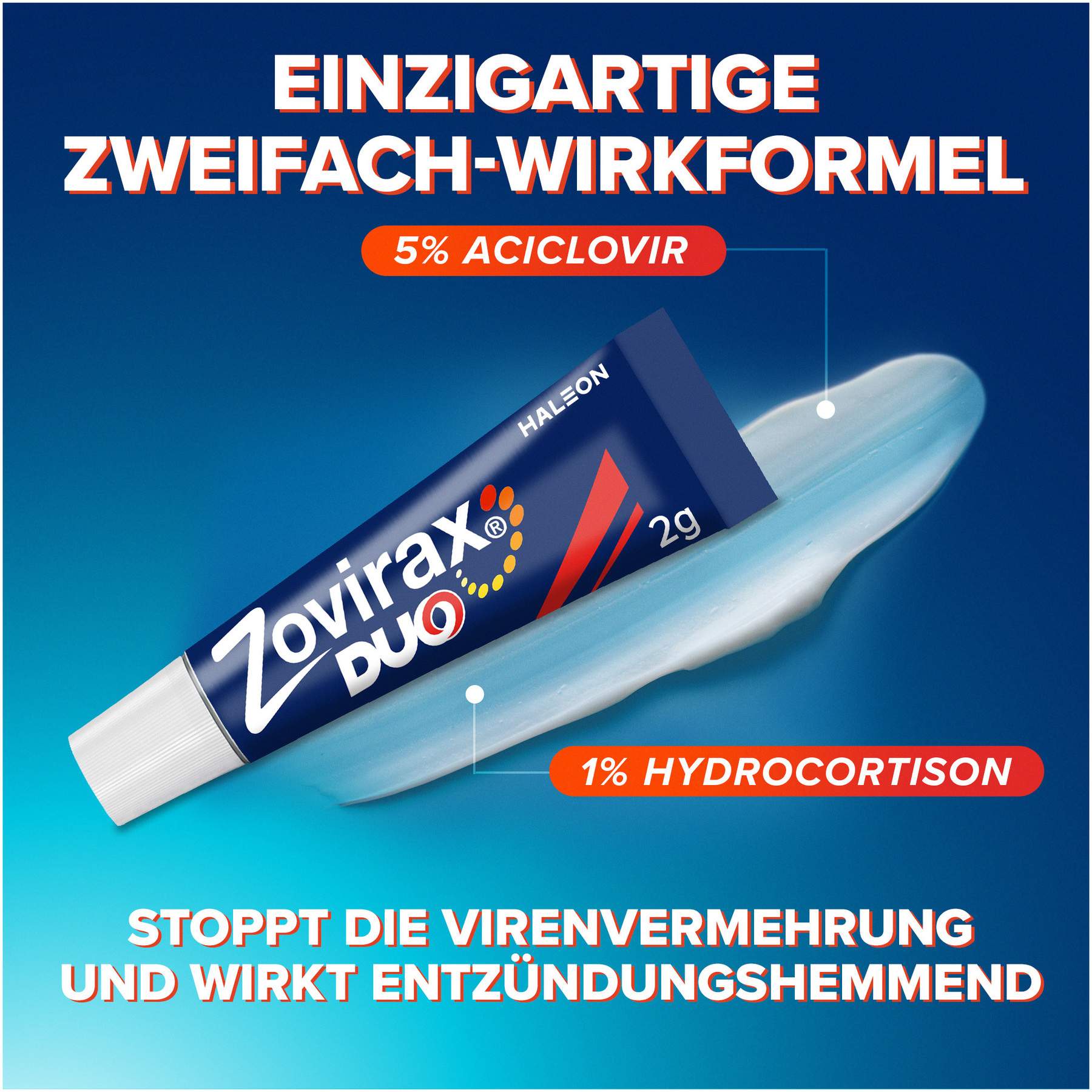 Zovirax Duo 50 mg je g und 10 mg je g 2 g Creme