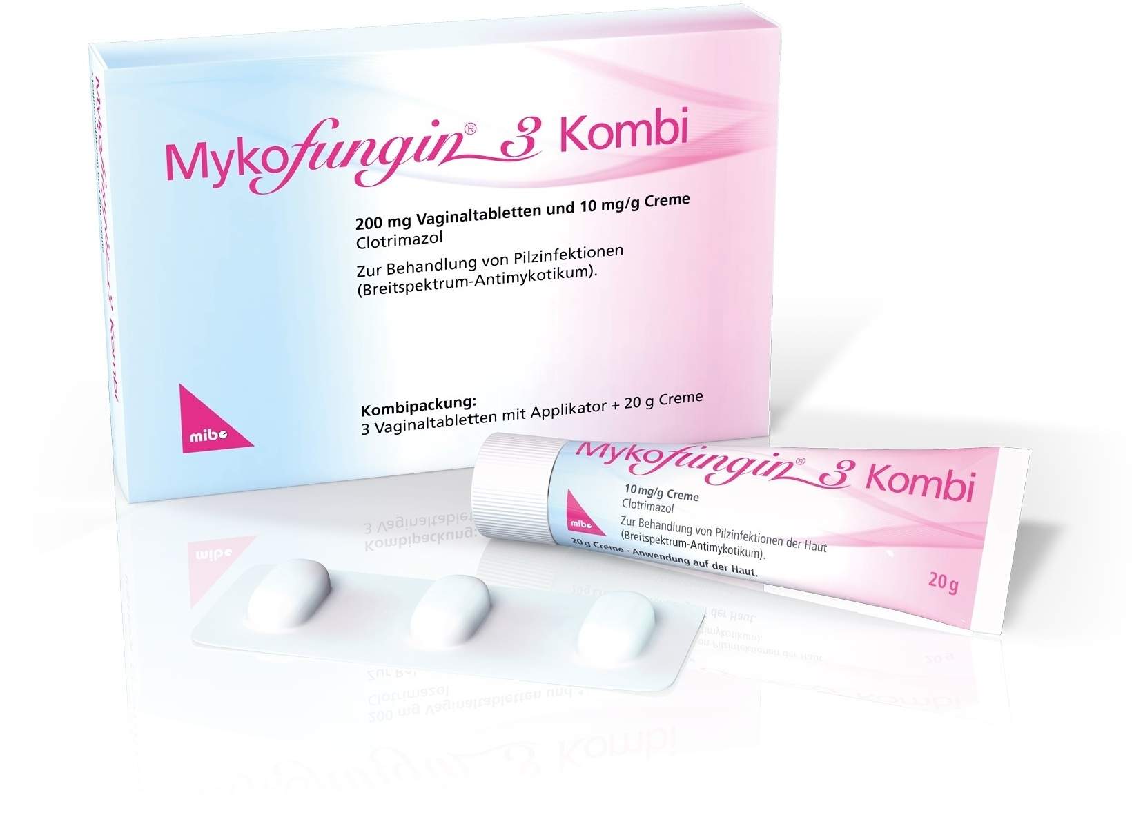 Mykofungin 3 Kombi 200 mg Vaginaltablette + 10 mg Je G Creme