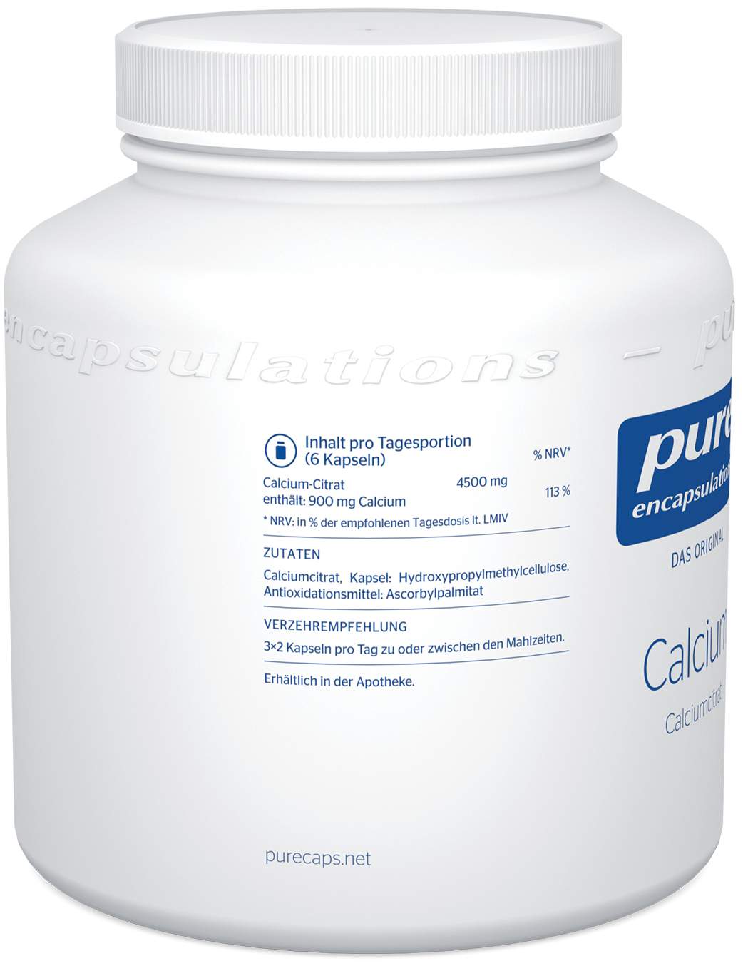 Pure Encapsulations Calciumcitrat 180 Kapseln