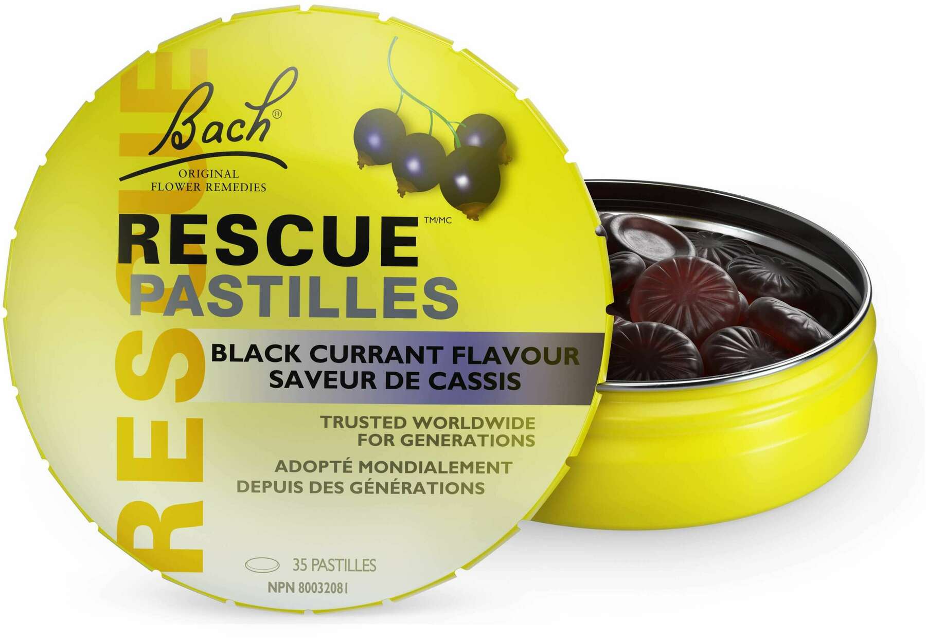 Bach Original Rescura Schwarze Johannisbeere 50 g Pastillen