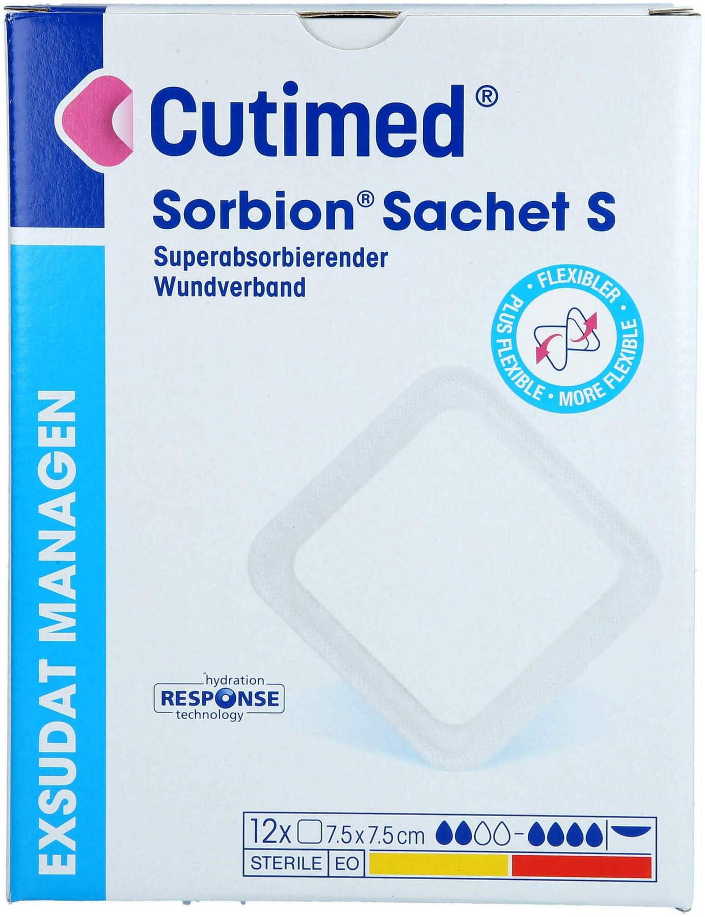 Sorbion Cutimed Sachet S Wundauflage 7,5 X 7,5 cm 12 Stück