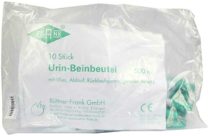 Urin Beinbeutel Rücklaufsperre Mit Ablauf Mit Vlies Gerader Ansatz