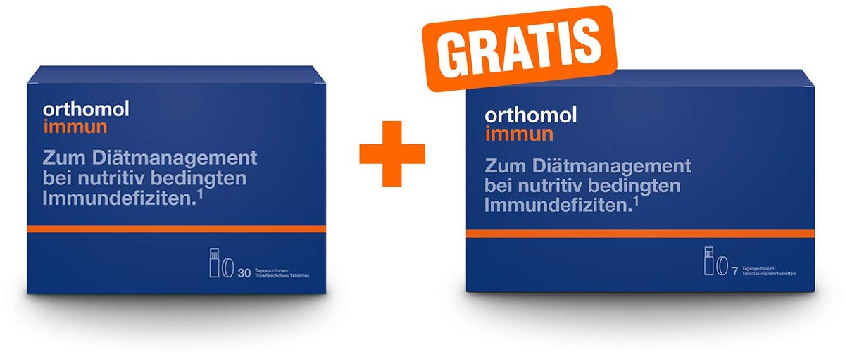 Orthomol immun Trinkampullen-Tabletten 30 Stück + gratis 7 Trinkampullen-Tabletten