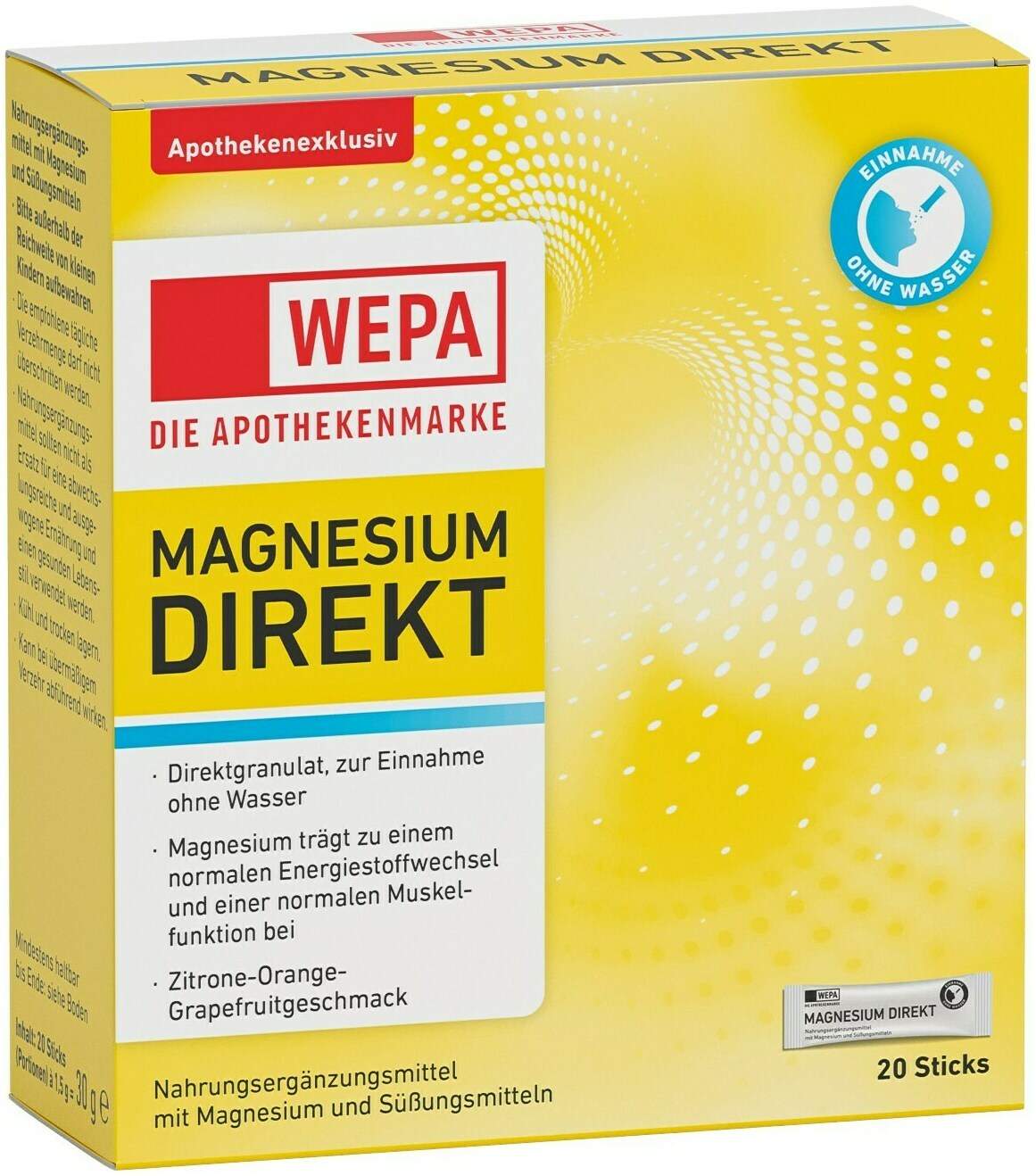 WEPA Magnesium Direkt 20 Sticks