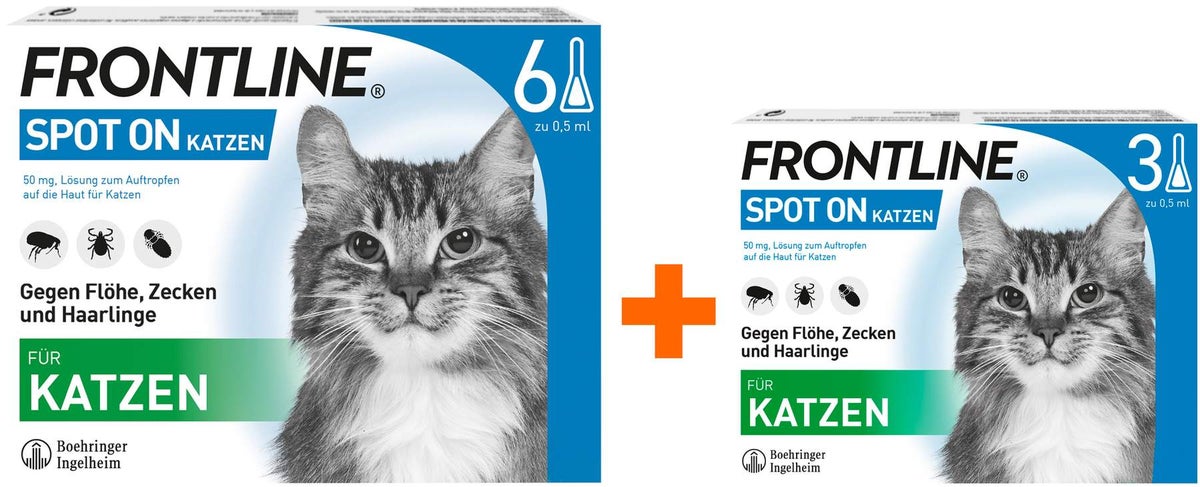 Frontline Spot on Katze 6+3 Pipetten