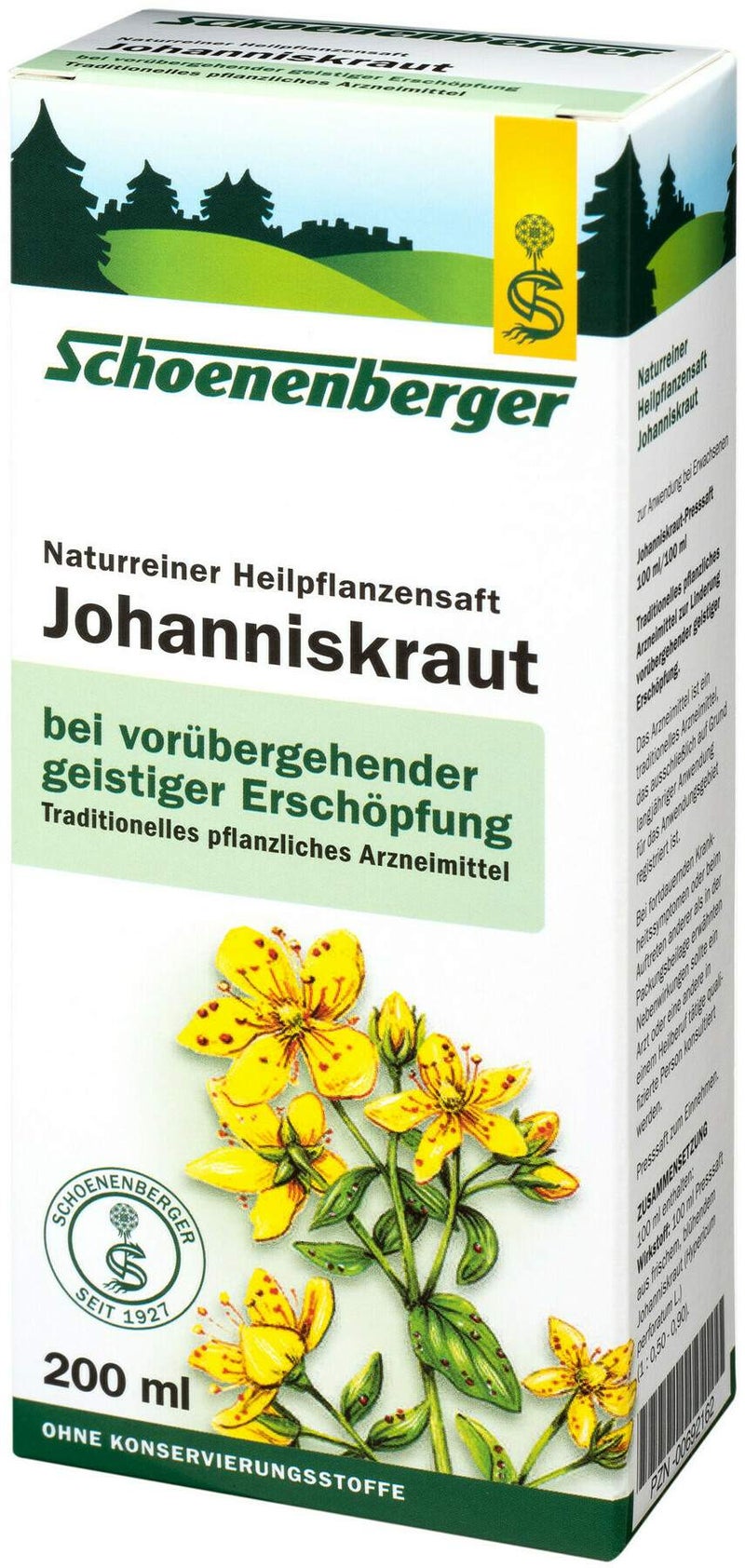 Johanniskraut 200 ml Saft Schoenenberger
