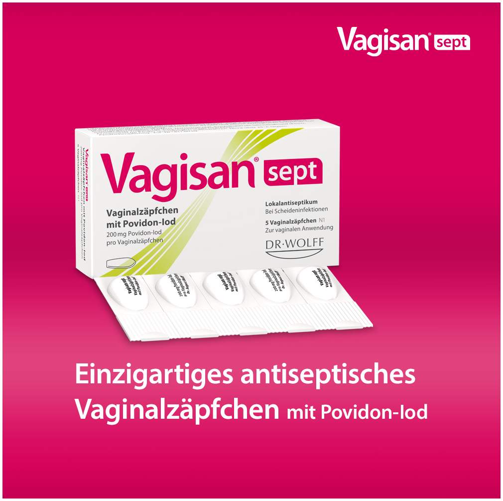 Vagisan Sept Vaginalzäpfchen Mit Povidon-Iod 5 Stück