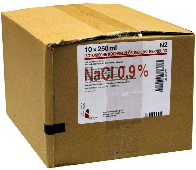 Isotonische Kochsalzlösung 0,9% Bernburg Pe-Flasche 10 X 250 Ml...