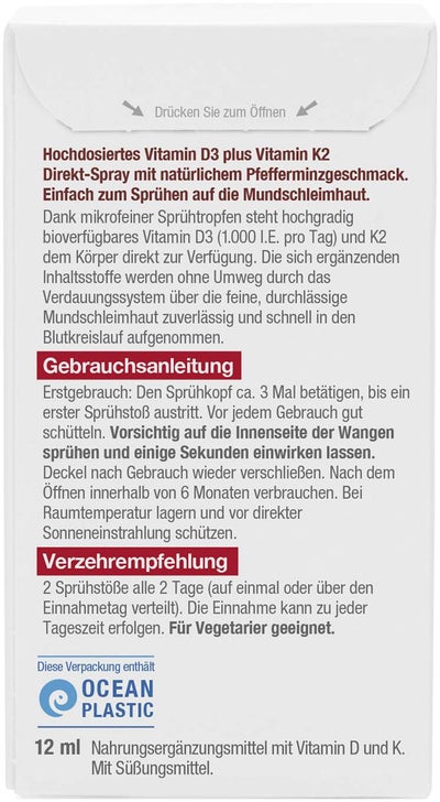 Betteryou Vitamin D3 + K2 Direkt-Spray 12 ml