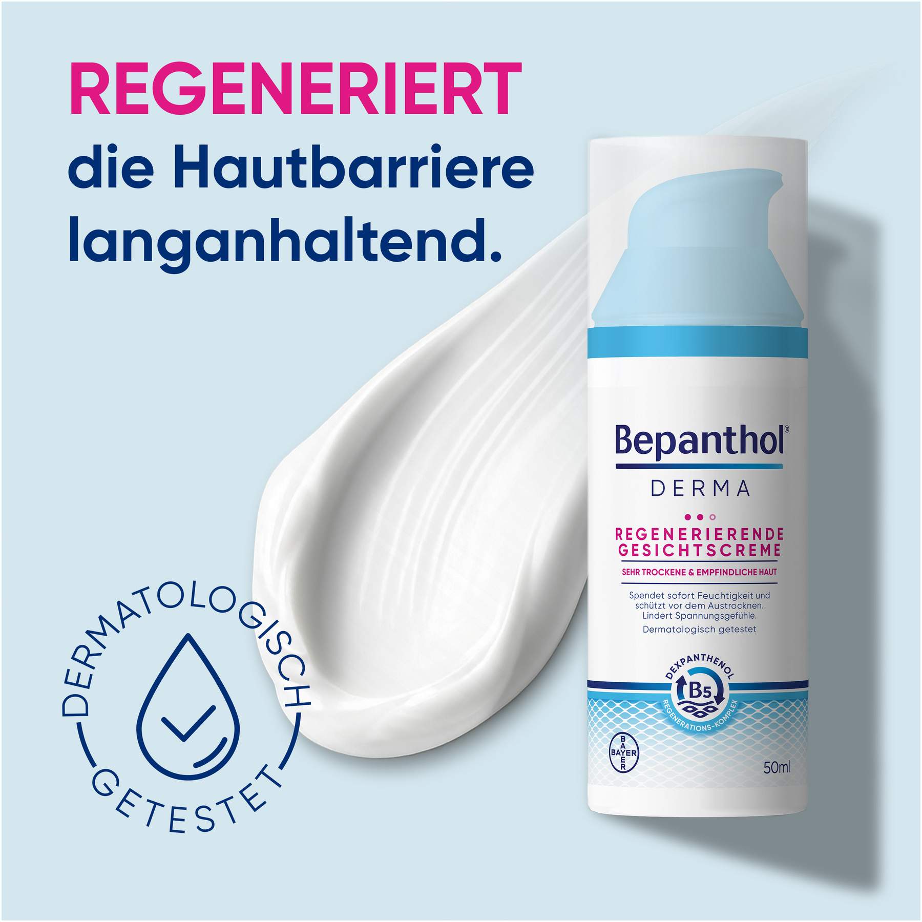 Bepanthol DERMA Regenerierende Gesichtscreme 50 ml Pumpflasche