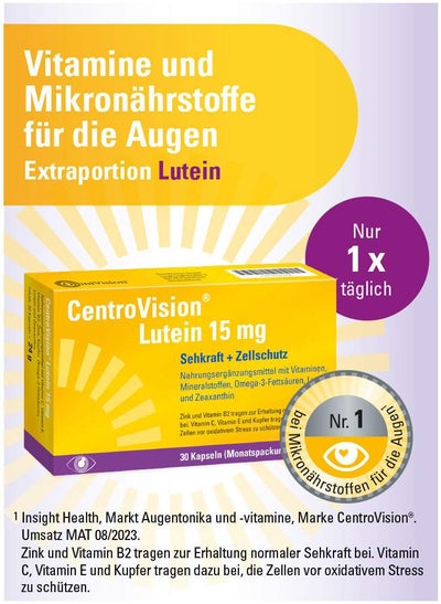 Centrovision Lutein 15 mg 30 Kapseln