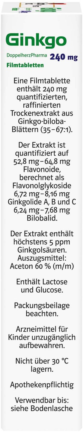 Ginkgo DoppelherzPharma 240 mg 30 Filmtabletten
