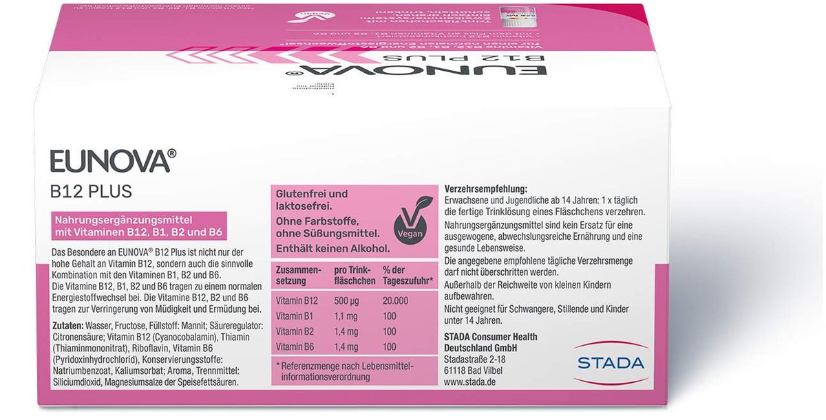 Eunova B12 Plus 30 x 8 ml Trinkfläschchen