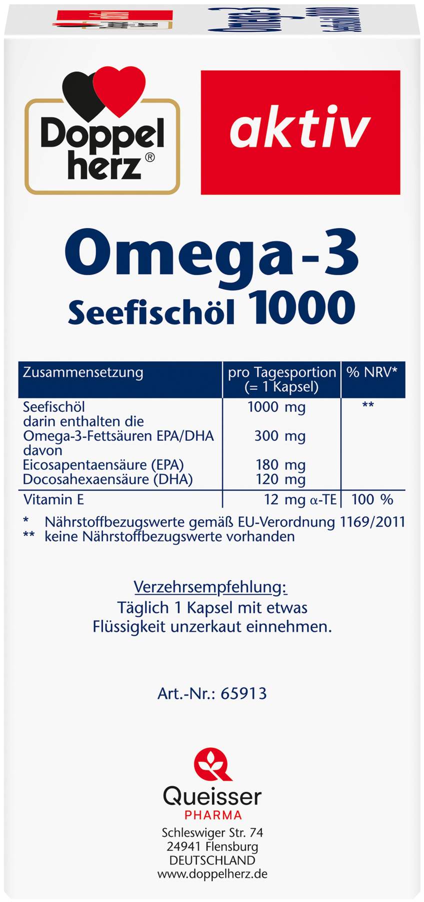 Doppelherz Aktiv Omega-3 Seefischöl 1000 120 Kapseln