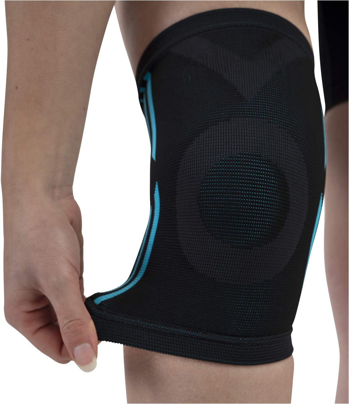 Kniestütze, elastisch, schwarz Größe L-XL
