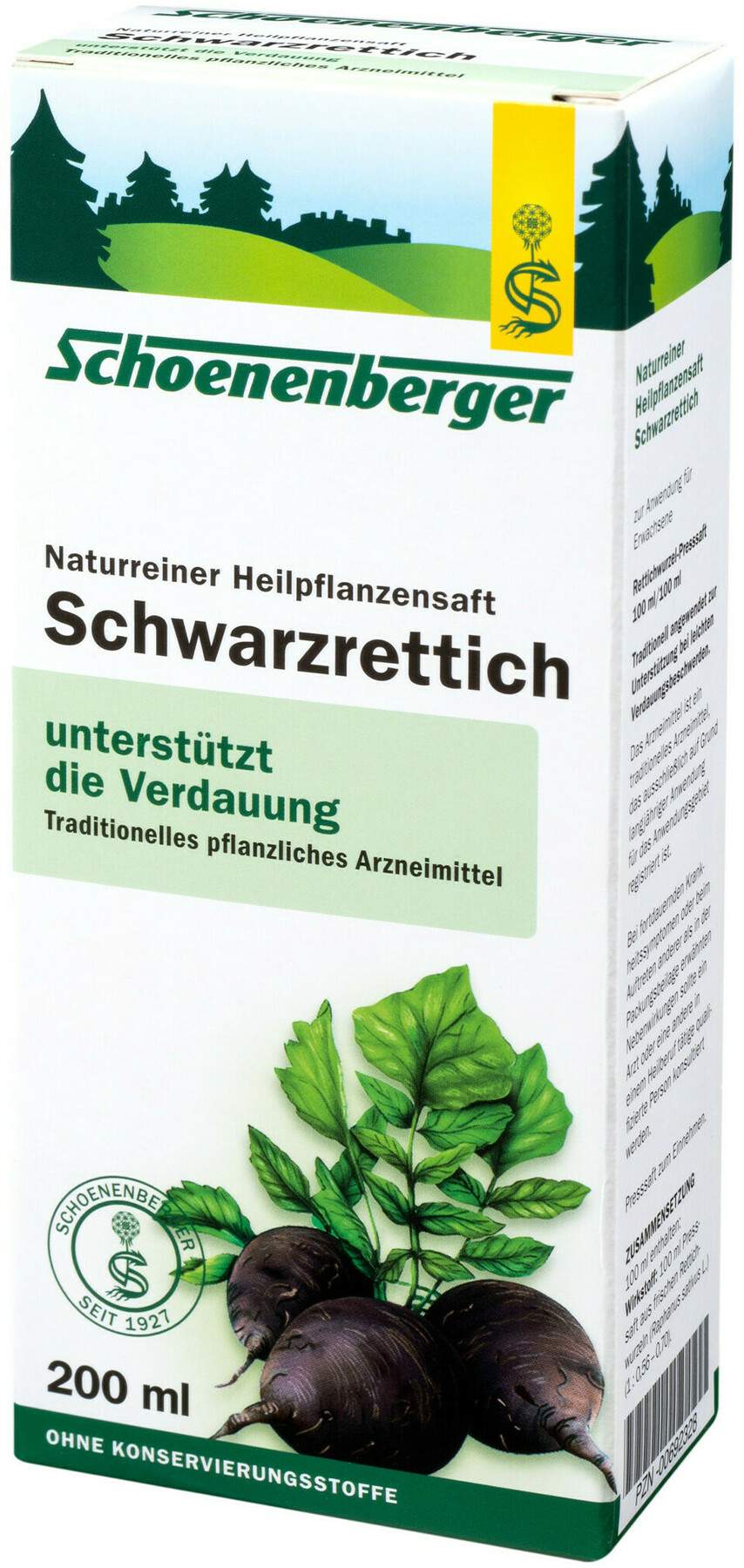 Schwarzrettich Saft Schönenberger 200 ml Saft