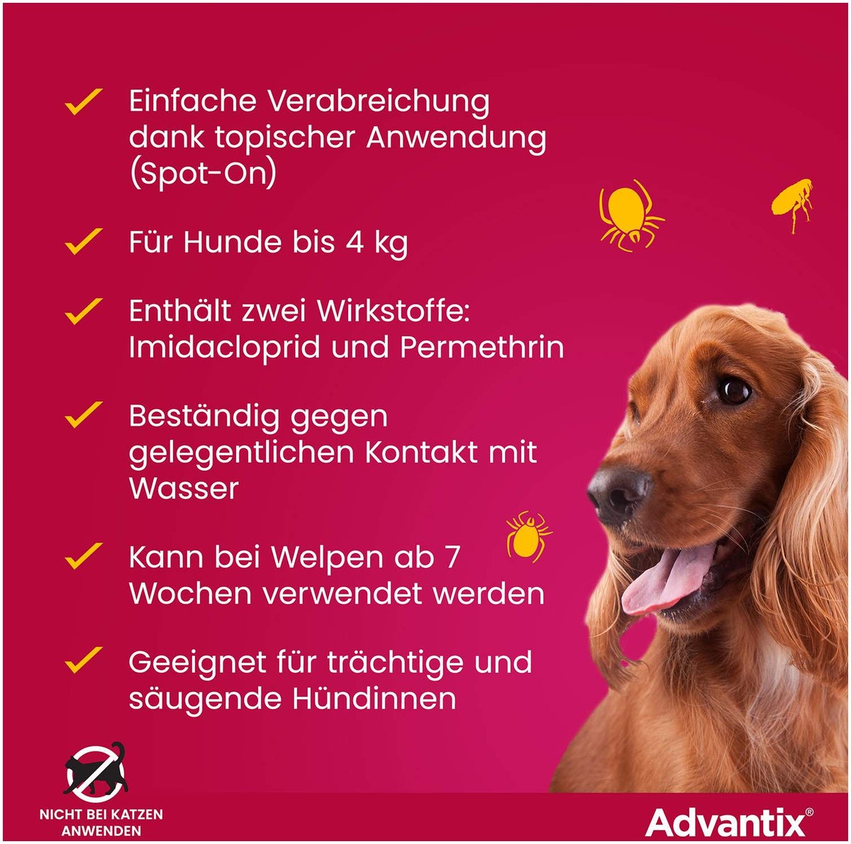 Advantix Spot-On Hund bis 4 kg 4 x 0,4 ml Lösung