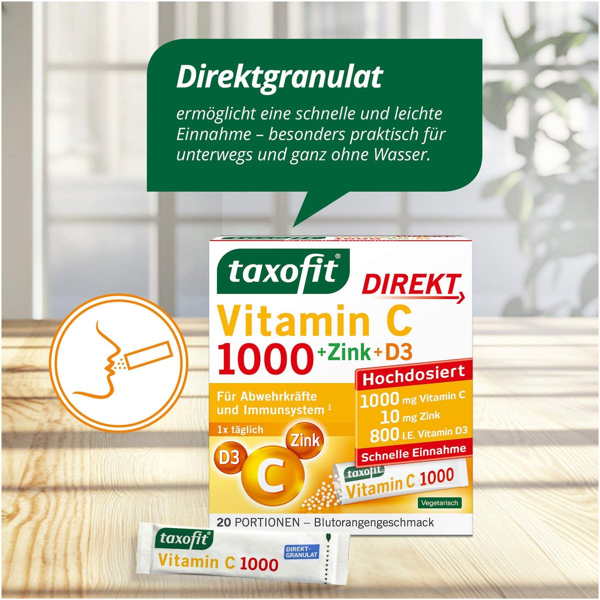 Taxofit Vitamin C 1000 direkt Granulat 20 Beutel