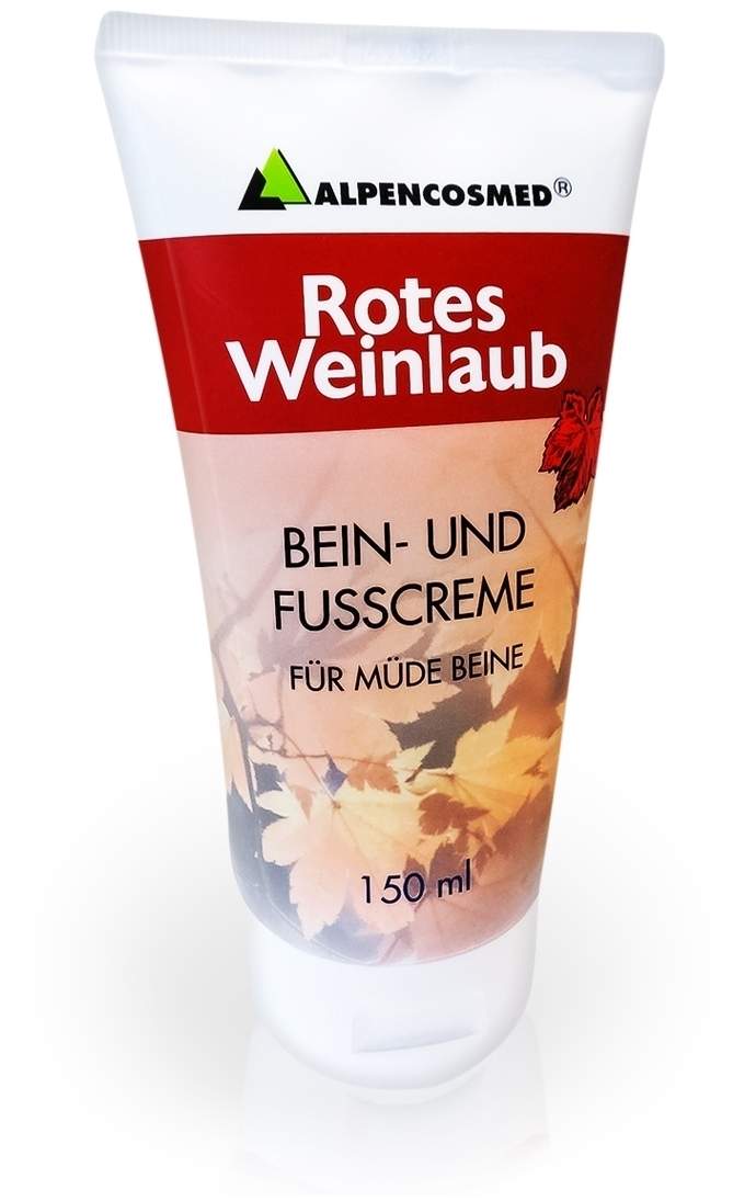 Alpencosmed Rotes Weinlaub Bein- und Fußcreme 150 ml