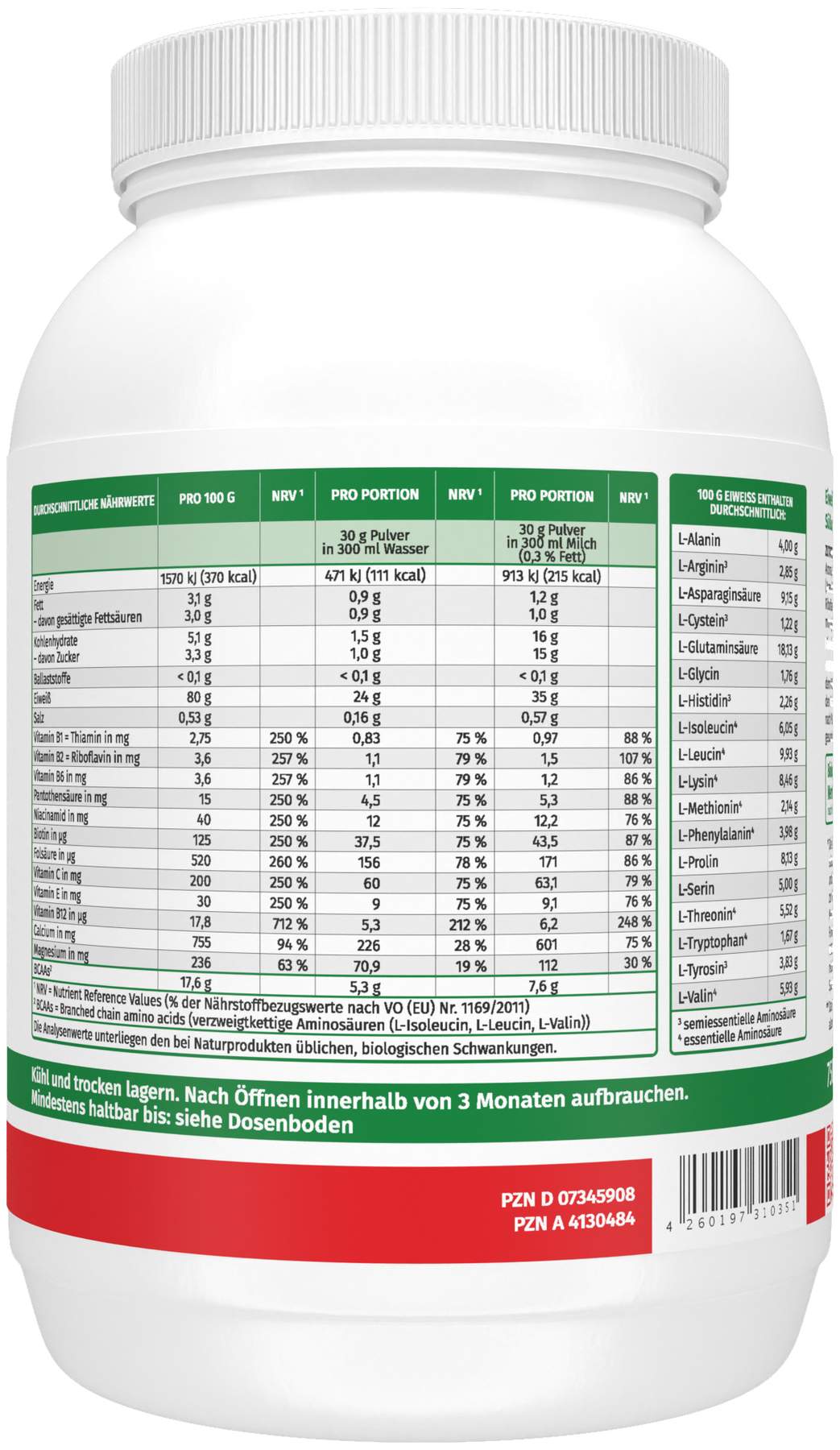 Megamax Eiweiß Vanille 750 G Pulver