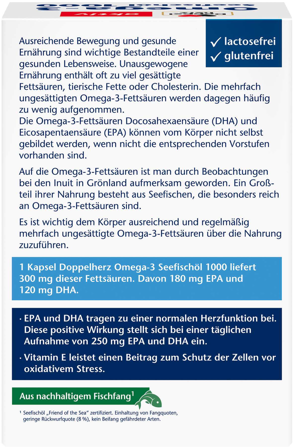 Doppelherz Aktiv Omega-3 Seefischöl 1000 120 Kapseln