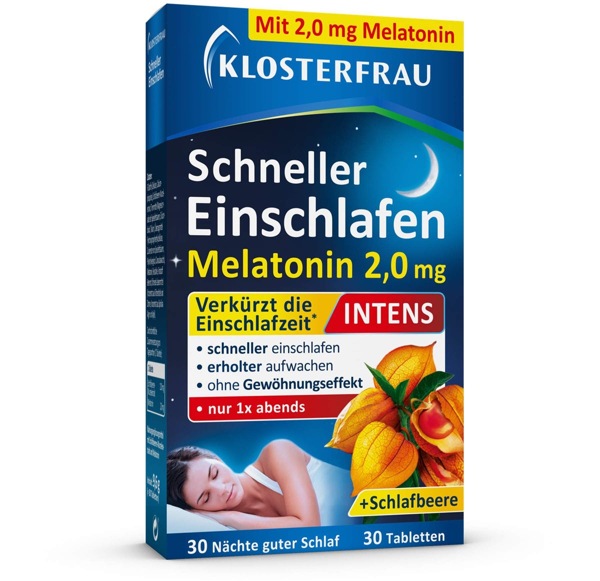 Klosterfrau Schneller Einschlafen Melatonin 2,0 mg 30 Tabletten
