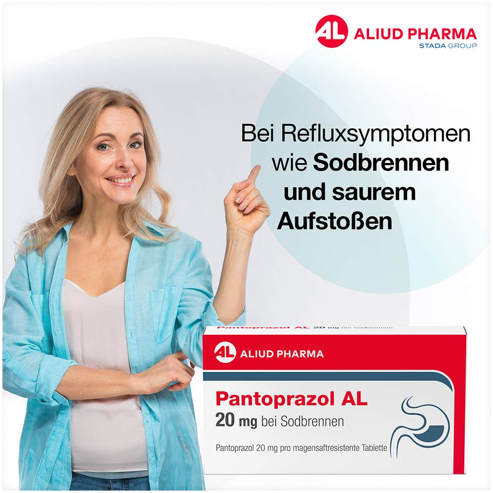 Pantoprazol Al 20 mg bei Sodbrennen 14 magensaftresistente Tabletten