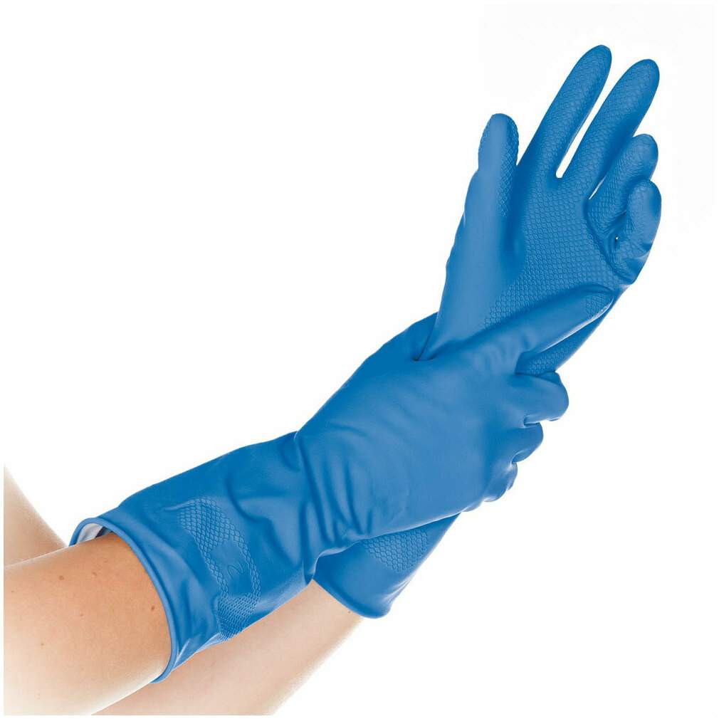 Universal-Handschuhe Bettina Soft L blau Latex 1 Paar