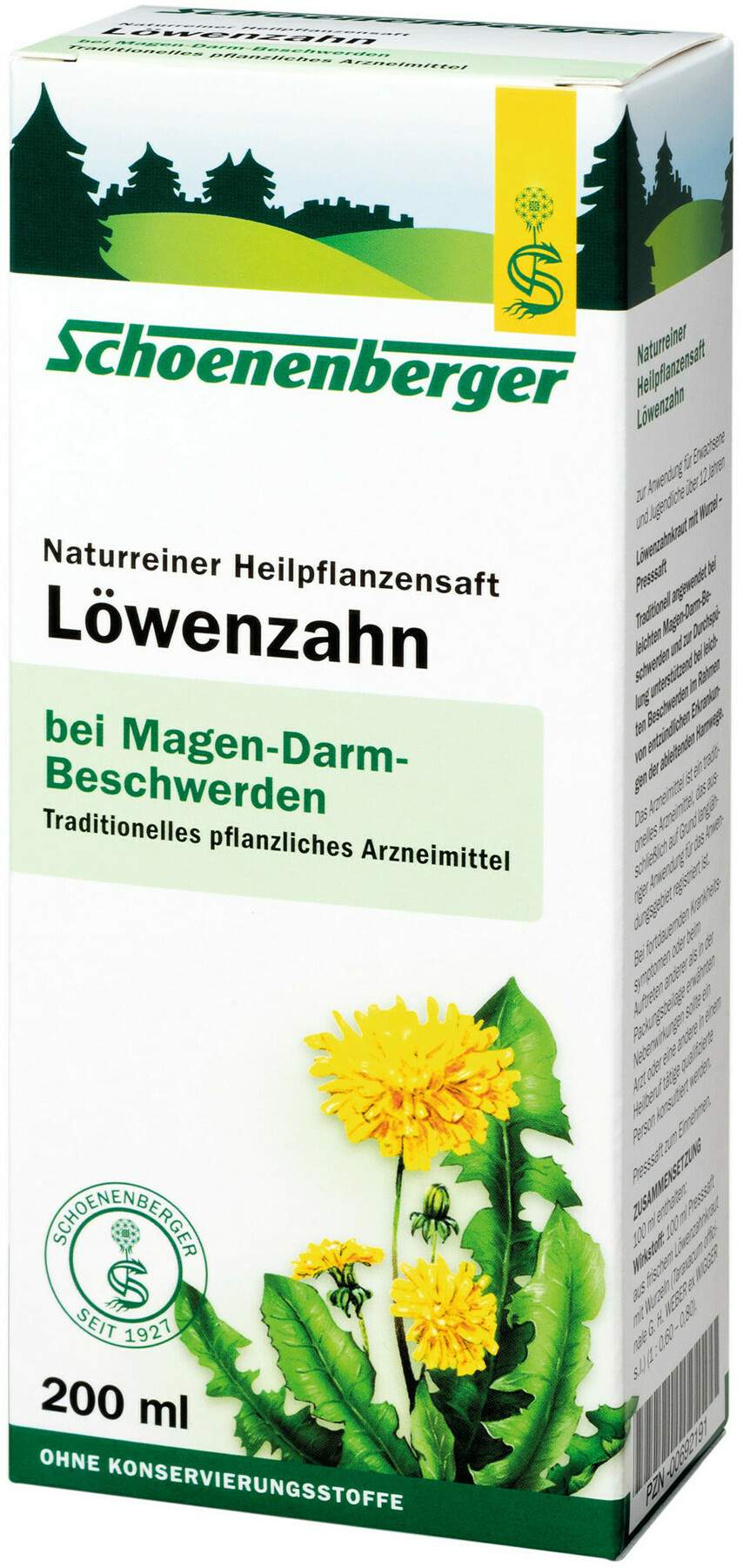 Löwenzahn 200 ml Saft Schoenenberger