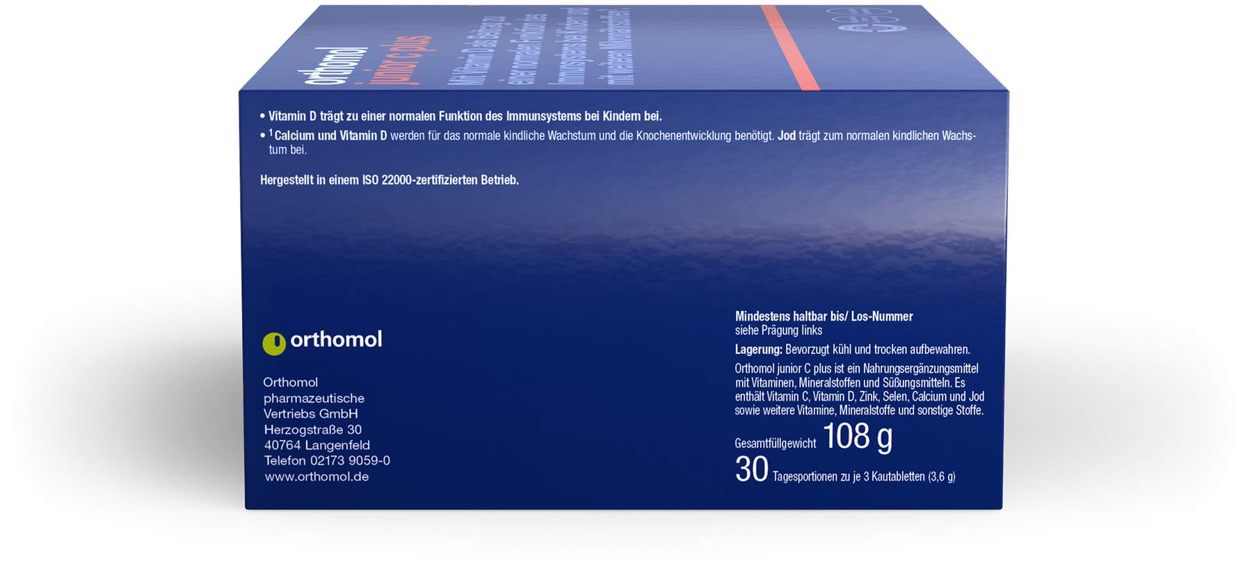 Orthomol Junior C plus 30 Kautabletten Mandarine Orange