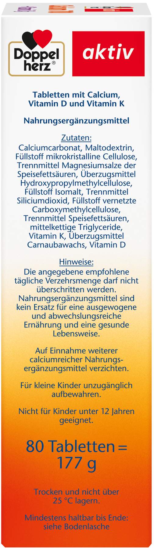Doppelherz Aktiv Calcium 700 + Vitamin D3 80 Tabletten