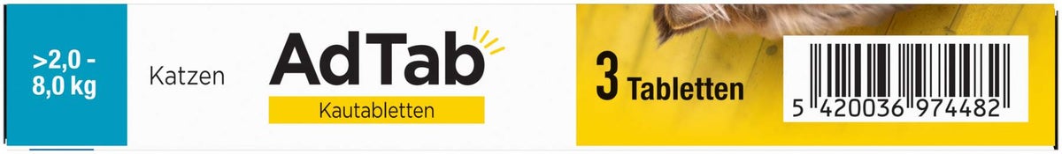 AdTab 48 mg für Katzen (2-8 kg) 3 Kautabletten