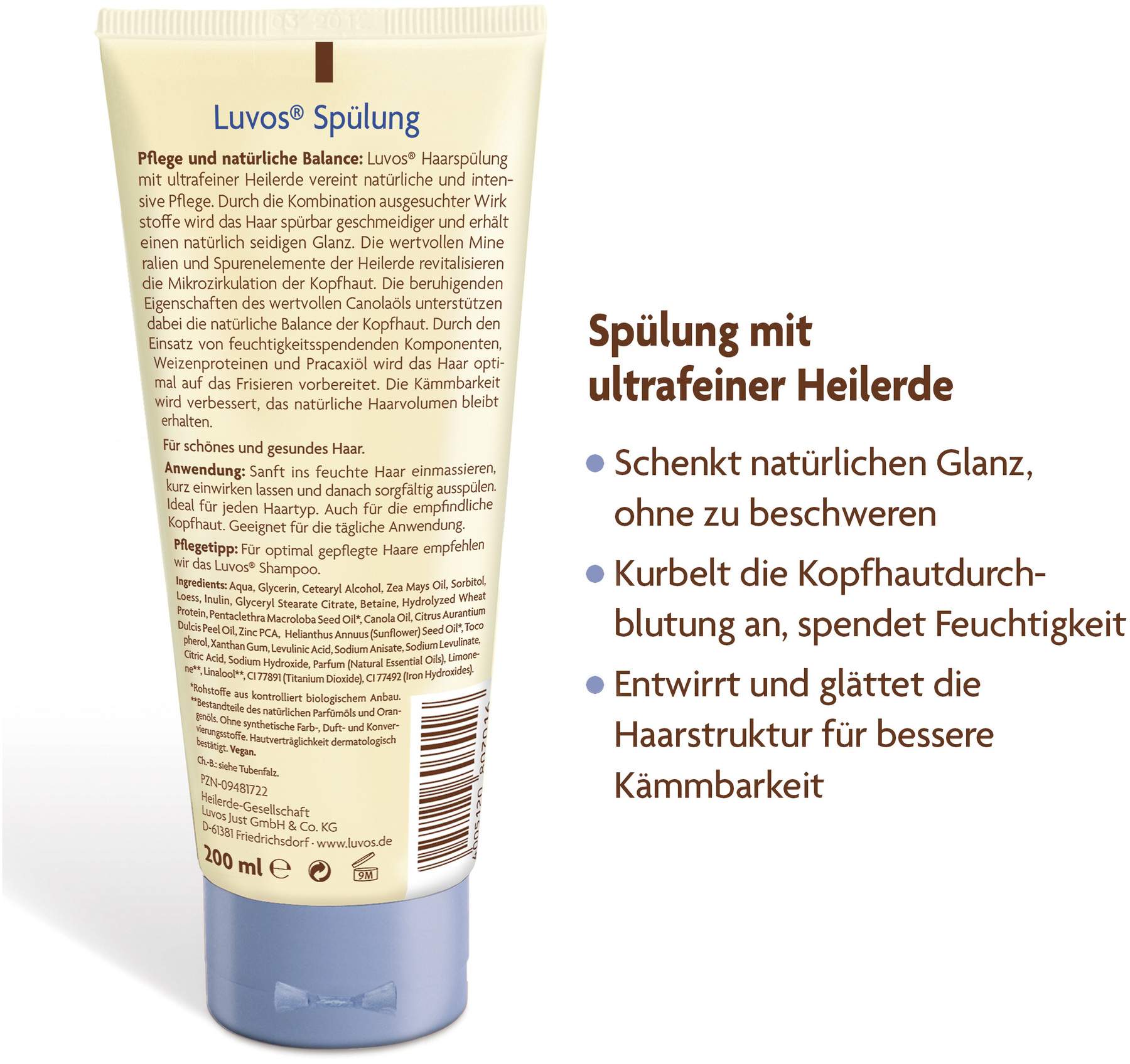 Luvos Naturkosmetik Mit Heilerde 200 ml Spülung