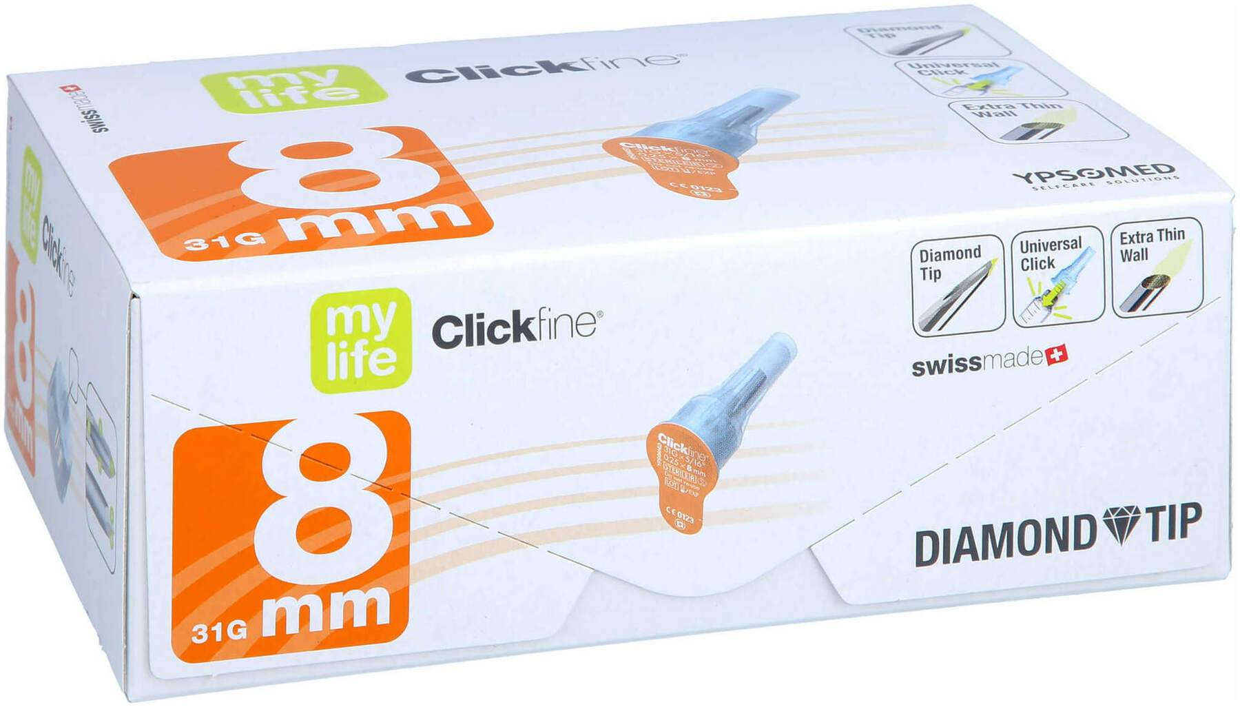 Clickfine Universal 8 Kanülen 0,25 X 8 mm 100 Stück
