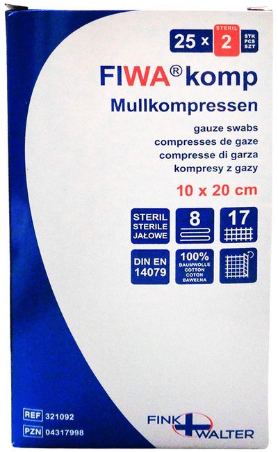 Mullkompressen 10x20 cm Steril 8fach