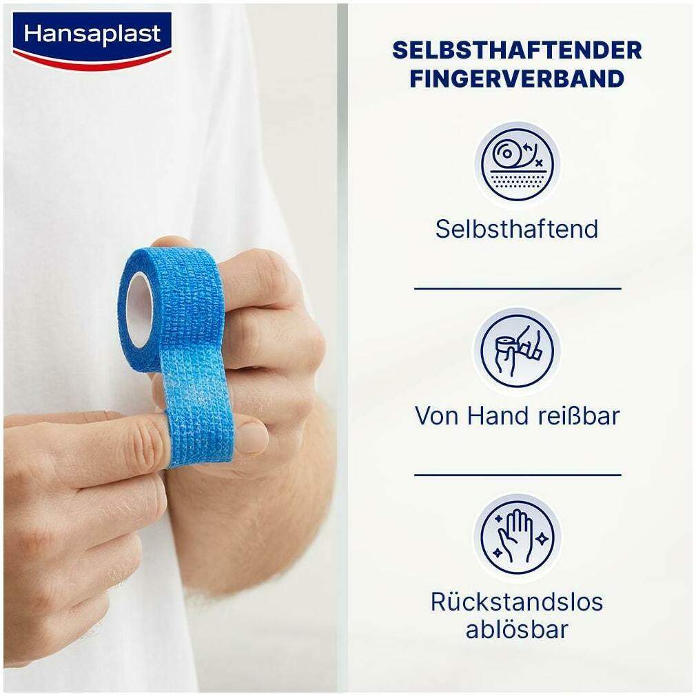 Hansaplast Selbsthaftender Fingerverband blau