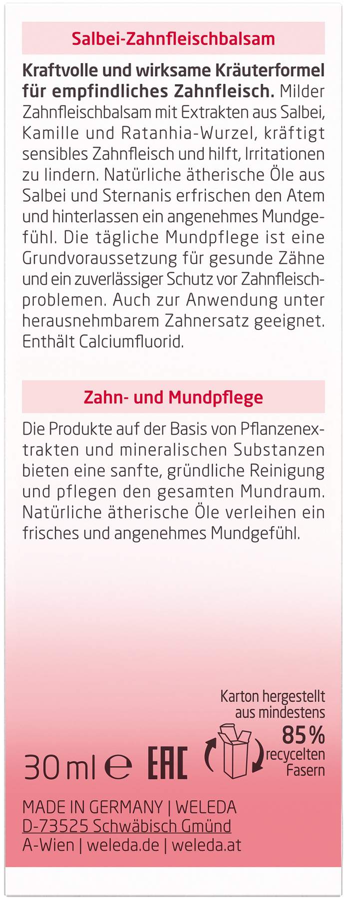 Weleda Salbei Zahnfleisch 30 ml Balsam