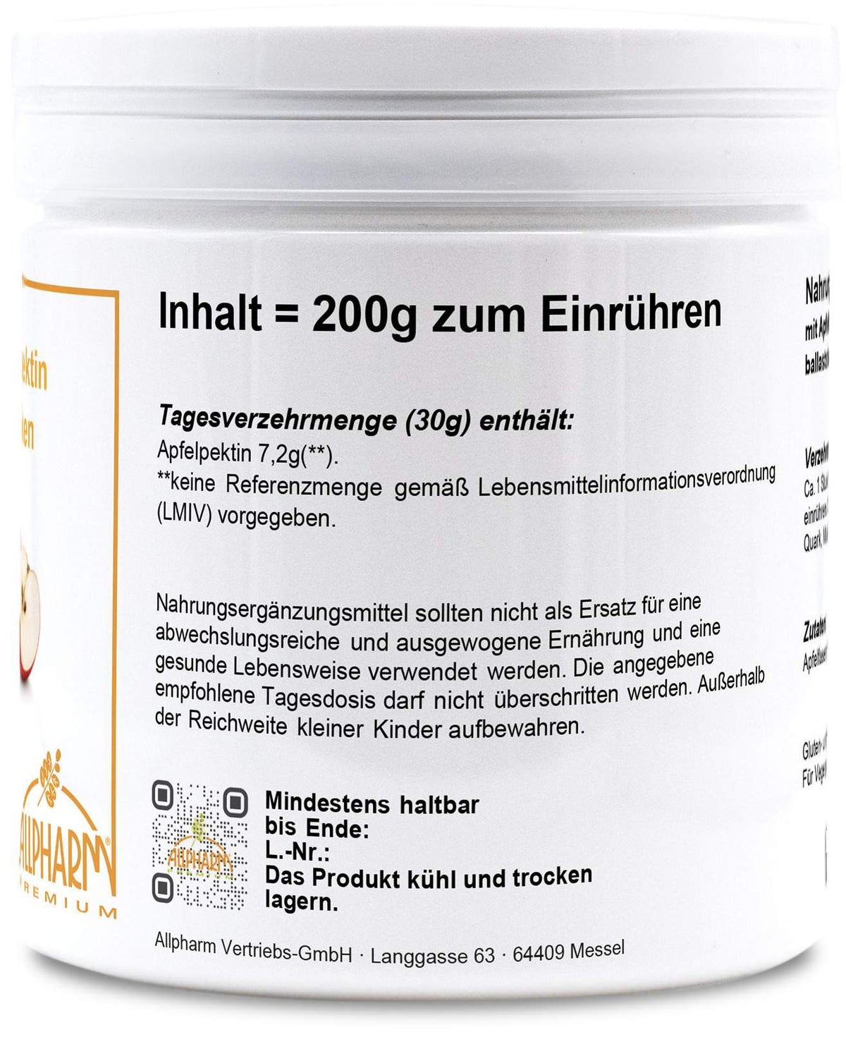 Apfelpektin 200 G Flocken