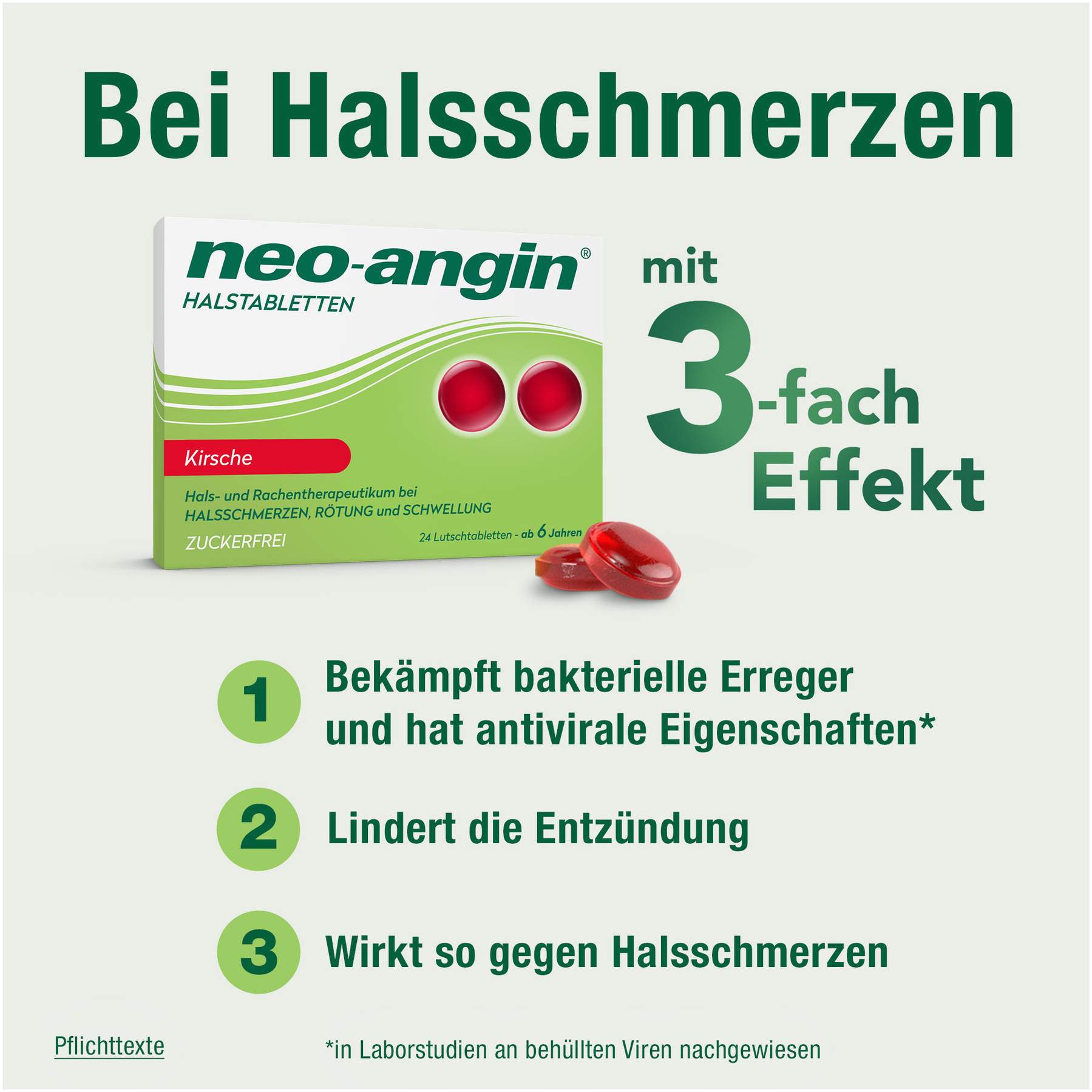 neo angin Halstabletten Kirsche zuckerfrei 24 Lutschtabletten