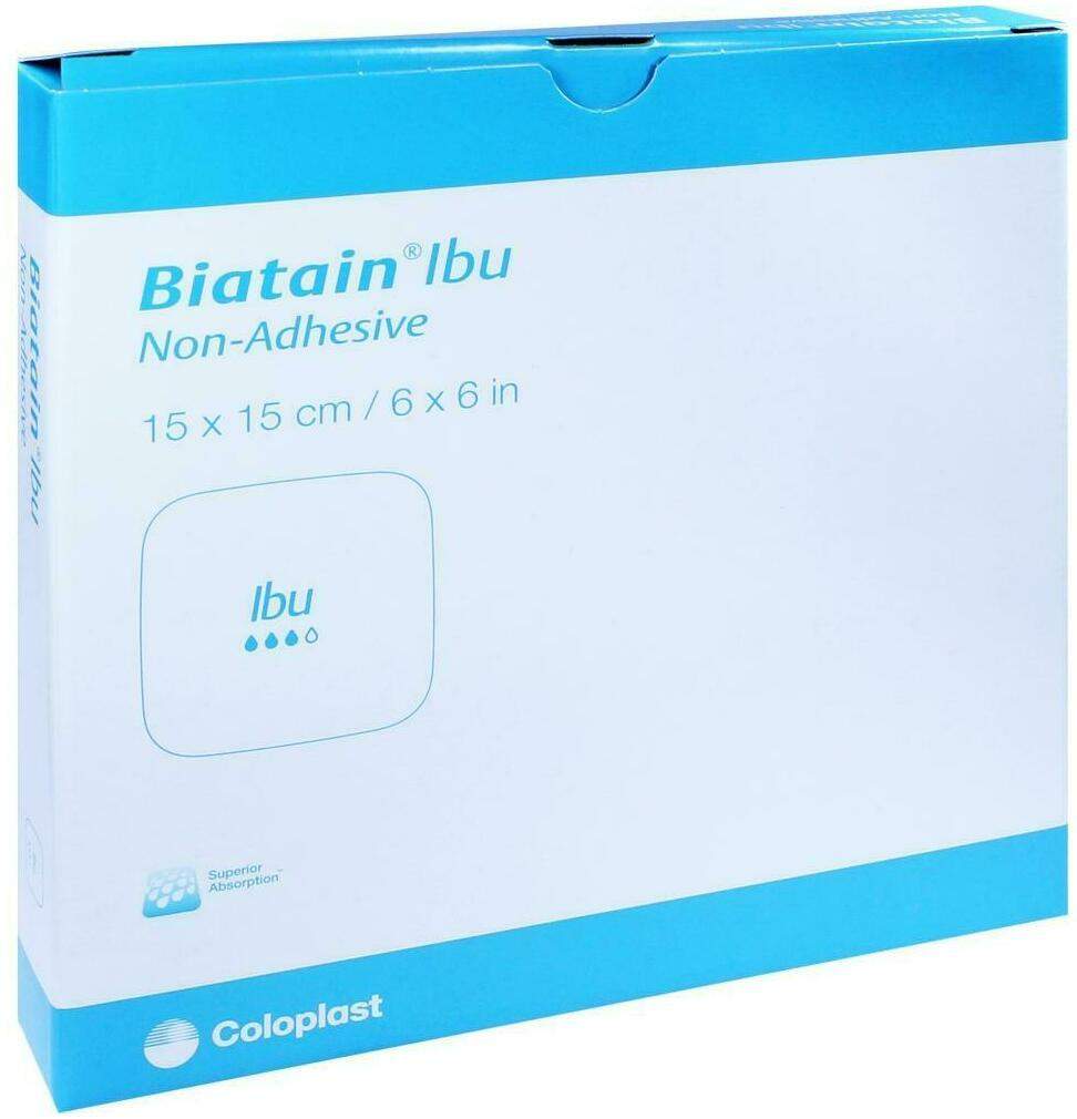Biatain Ibu Schaumverband 15x15 cm Nicht Haftend