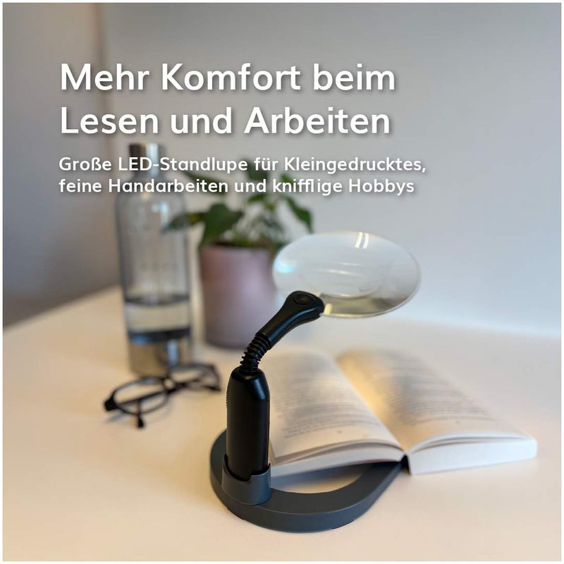 Möller-Therm LED-Standlupe mit abnehmbarem Fuß