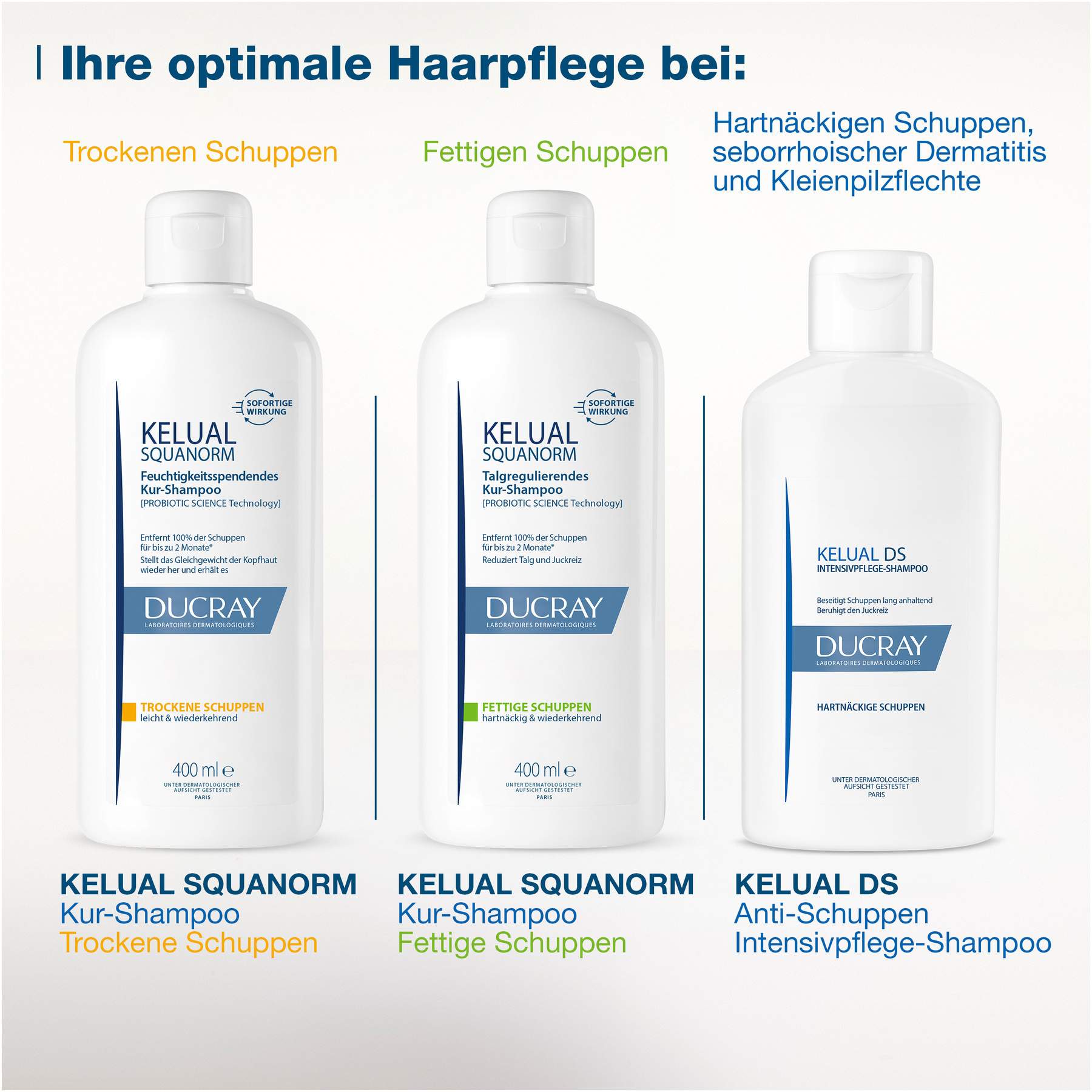 Ducray Kelual Squanorm fettige Schuppen 400 ml Shampoo